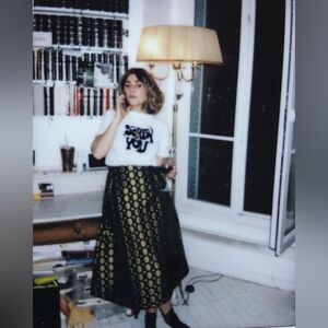 Baum Und Pferdgarten Sandia Midi Skirt In Brown/Black Euro Size 34